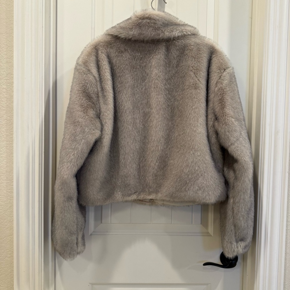 Maeve Cropped Faux-Fur Coat - Picture 7 of 9
